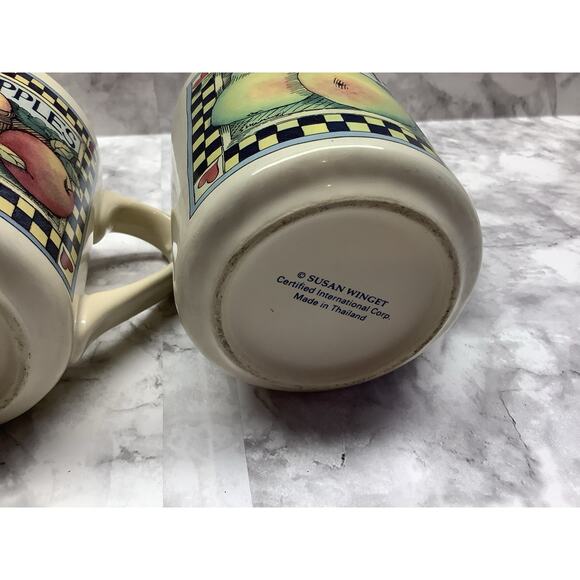 "Harvest Fair" collection by designer Susan Winget - Set of 3 different mugs - Picture 4 of 7